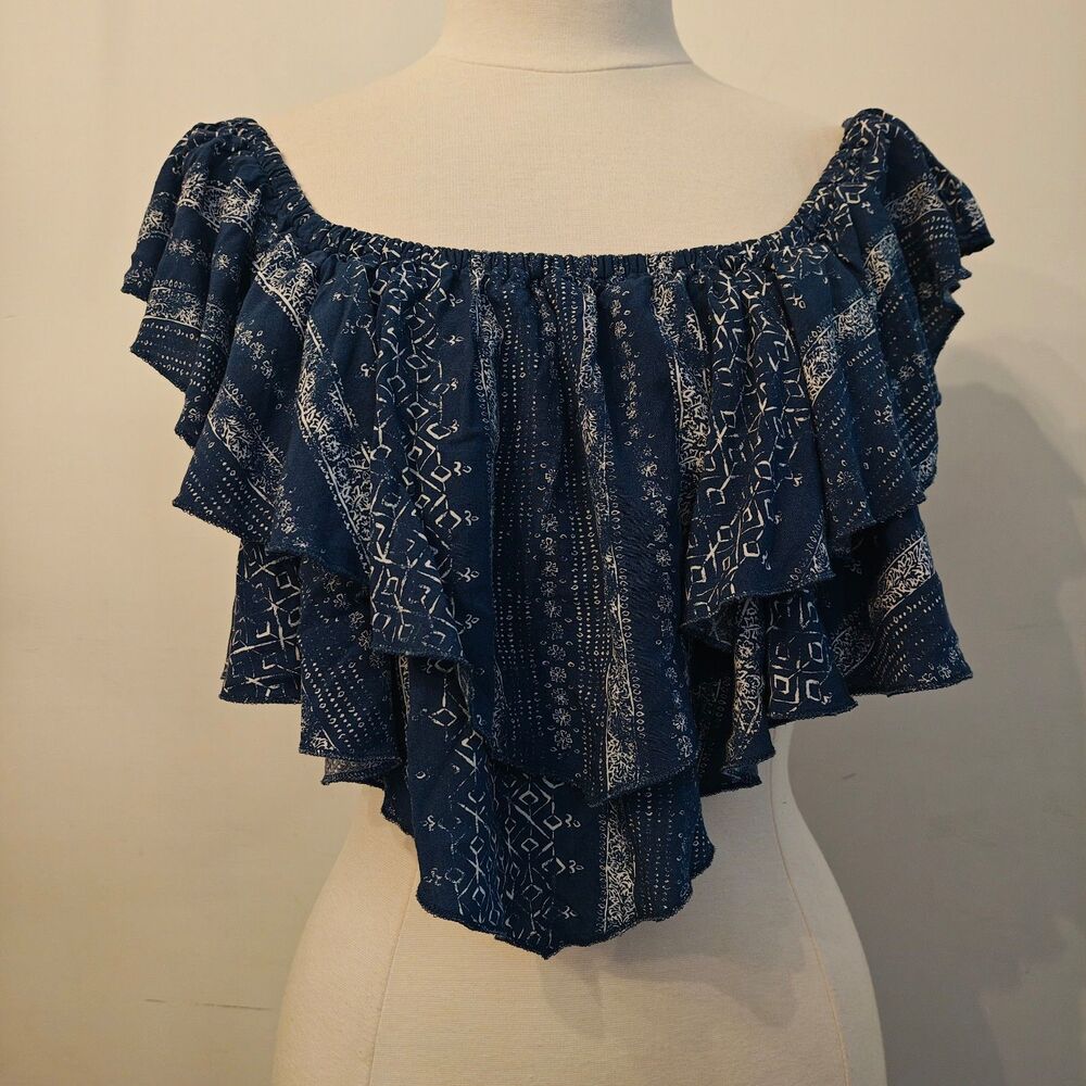 Ocean Drive Handkerchief bandeau crop top